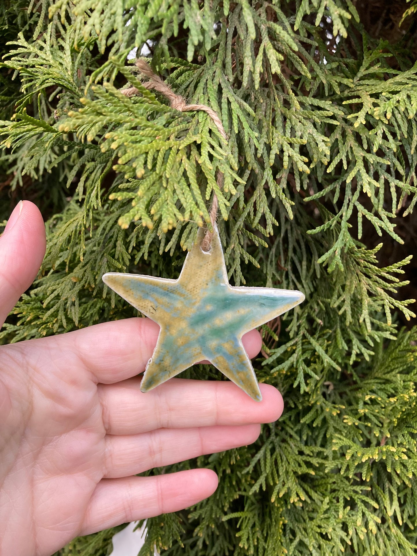 Blue-Green Star Ornament